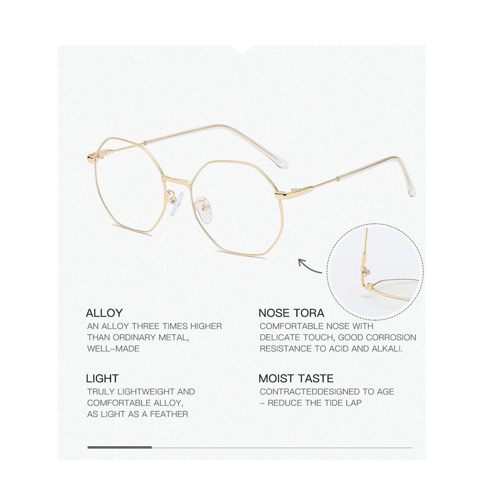 Metallgestell Blaulichtfilter Brille Retro-Design für Computer Fernsehen & Gaming