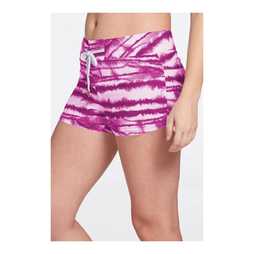Damen Badeshorts Schnelltrocknende Boardshorts mit Kordelzug Tie-Dye Druck und niedriger Taille - Perfekt für Strand und Pool