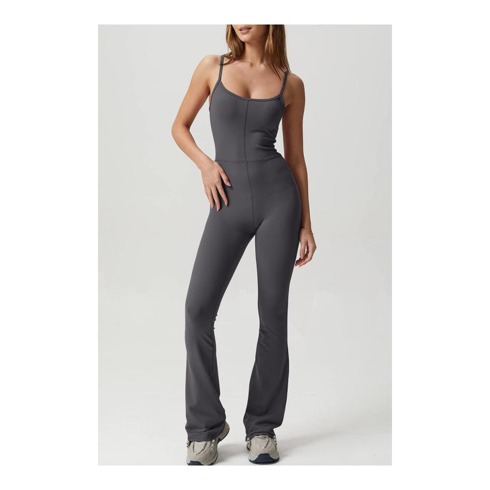 Damen Jumpsuit Spaghetti-Träger Bodycon Schnitt Voll Länge - Stilvoller Einteiler für Frauen