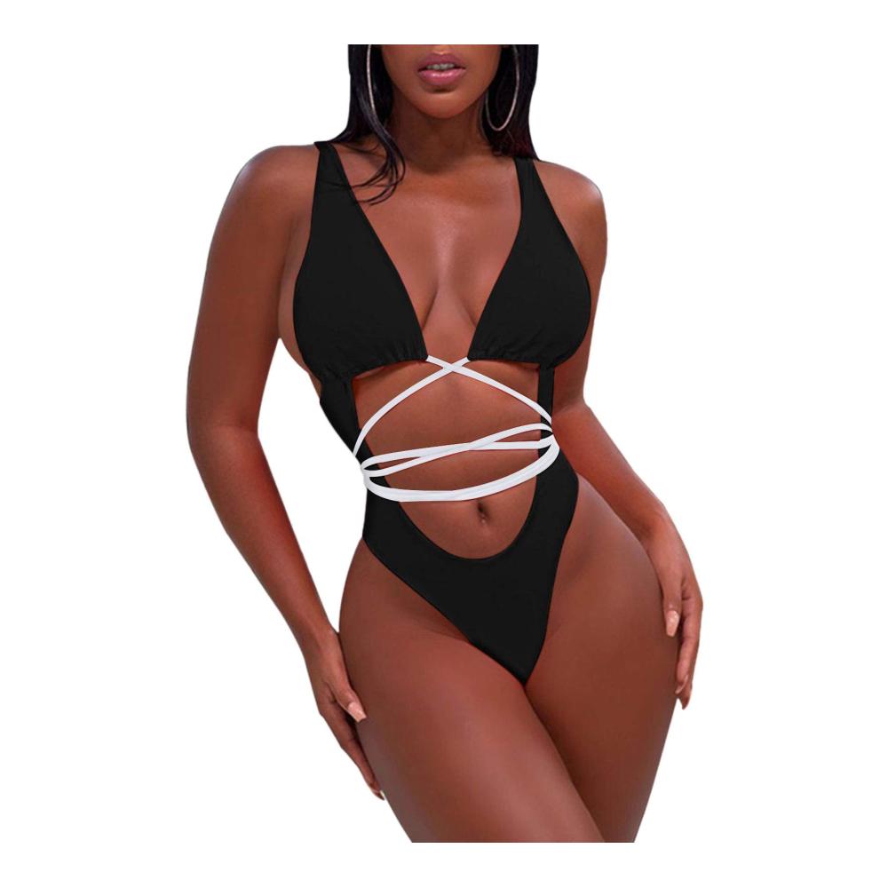 White String Match Black Top And Bottom