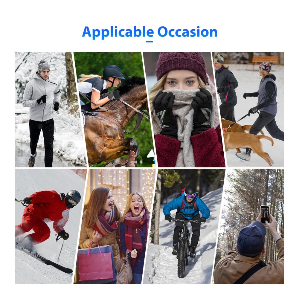 Winter Warme Radfahren Handschuhe – Winddicht Touchscreen Anti-Rutsch – Für Sport Fahren Camping Wandern – Männer und Frauen Outdoor Handschuhe