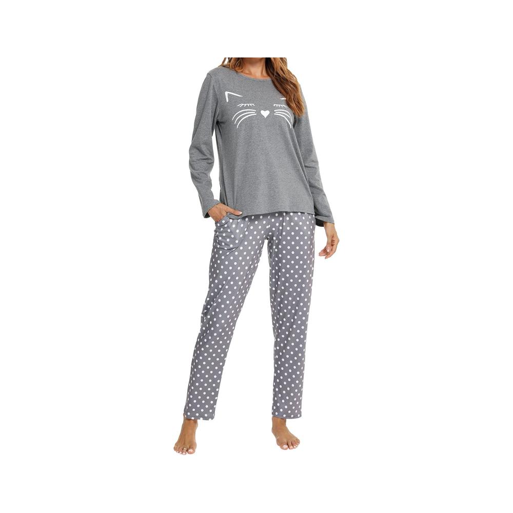 Damen Baumwolle Pyjama Set Langarm | Bequeme Lounge Pjs für Frauen | Weiche Damen Baumwolle Pjs | Schlafanzug Damen Baumwolle | Pyjama Sets Damen 1 Set | Damen Baumwolle Pyjamas für erholsamen Schlaf