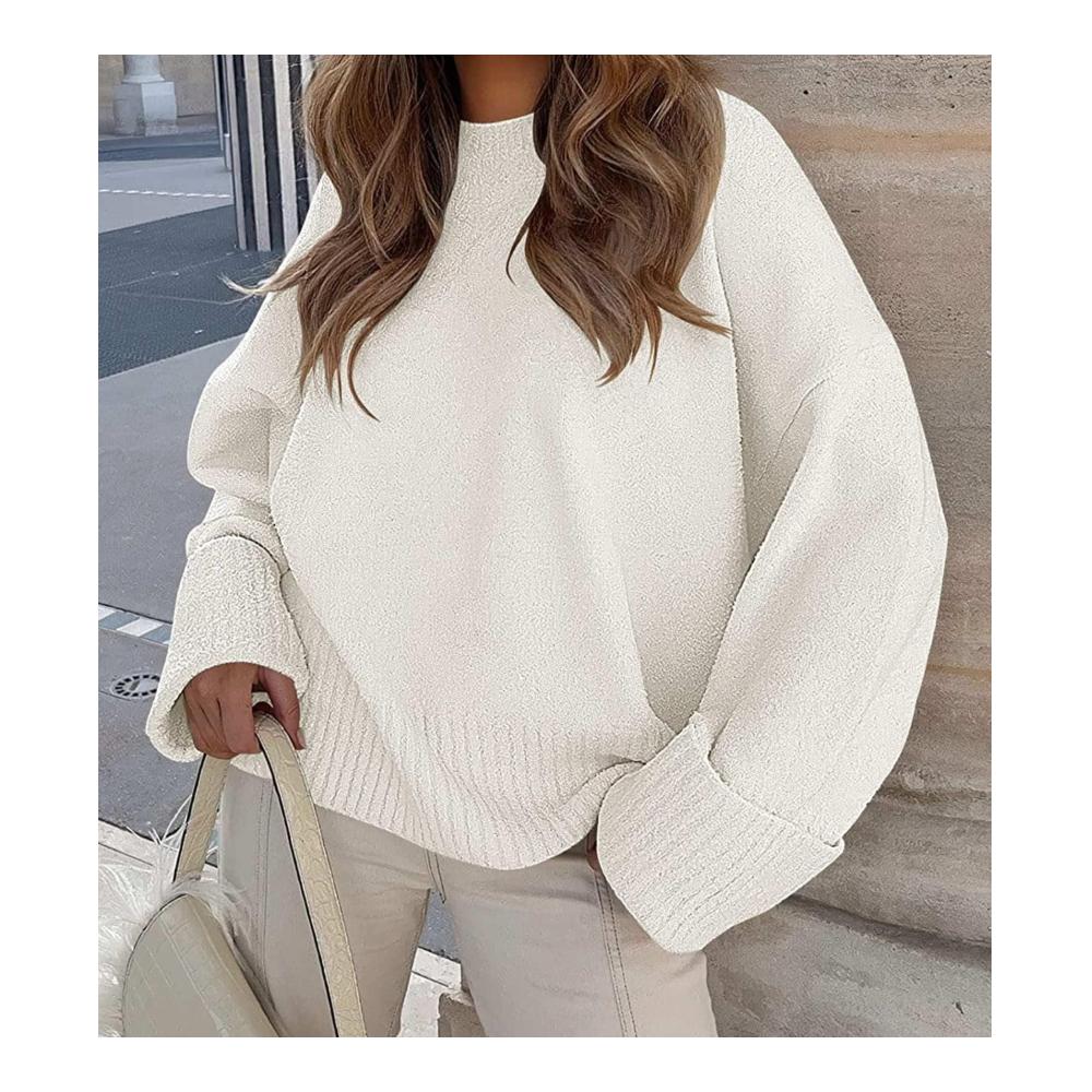 Oversized Womens Fall Sweater 2023 | Cozy Chunky Knit Casual Crewneck Long Sleeve Pullover - Trendy Warm and Comfortable Fashion