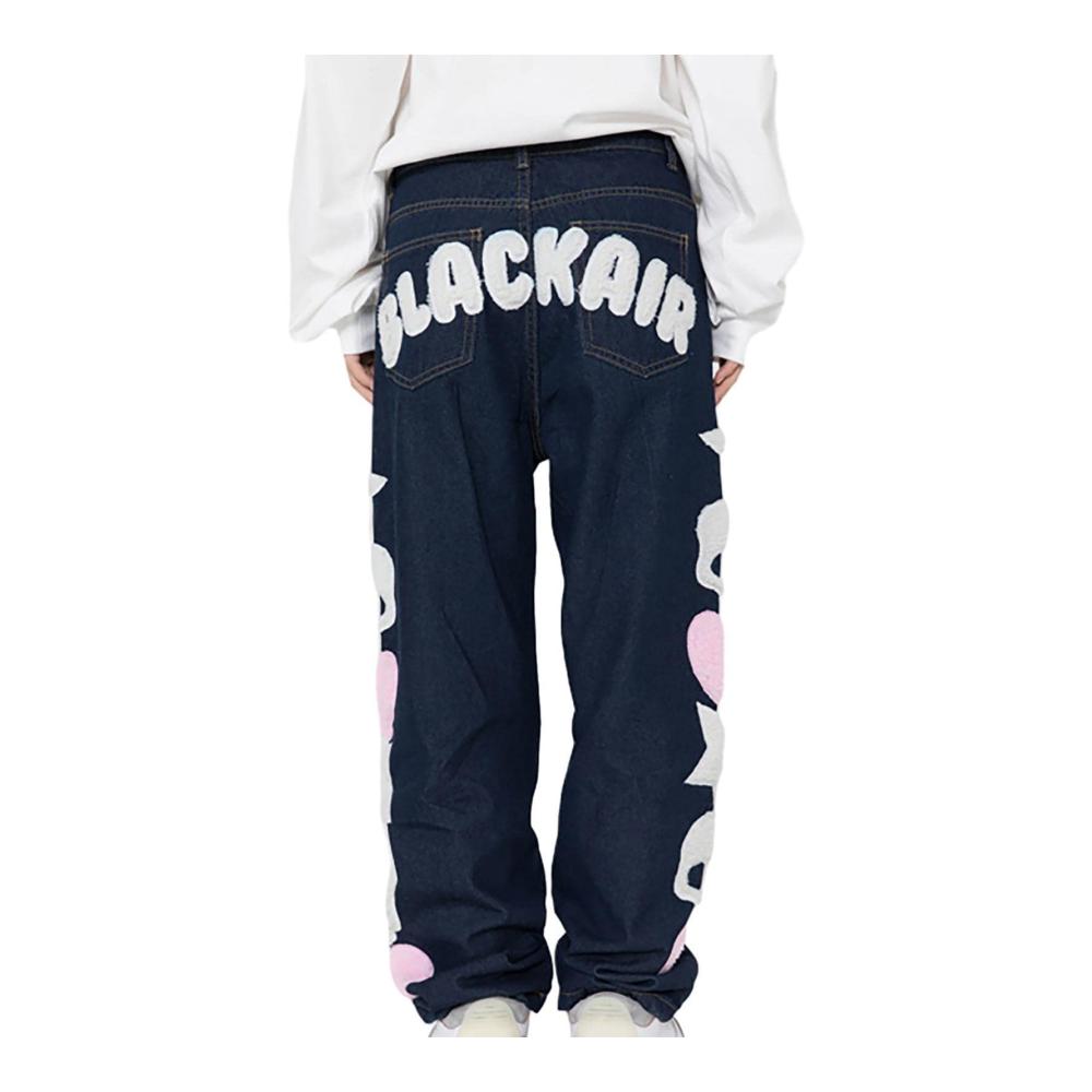 Herren Baggy-Jeans mit Totenkopf-Print - Coole Streetwear für den punkigen Goth-Look