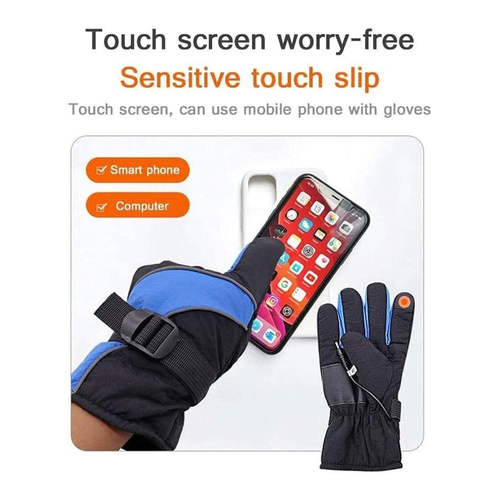 Winddichte Beheizte Touchscreen-Handschuhe für Outdoor-Sport - Winterhandschuhe in Pink