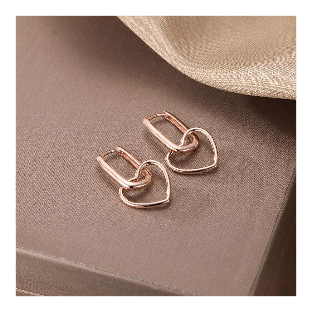 925 Sterling Silber Ohrringe Herz Creolen für Frauen - Minimalistische Huggie Tropfenohrringe