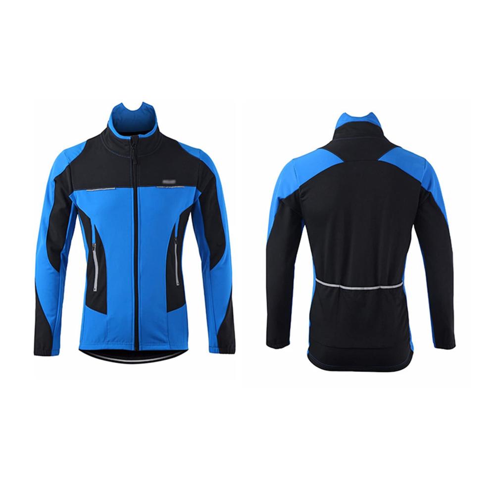 Herren Radjacke | Winter-Fahrradjacke mit Fleece | Wind- und wasserdichte Thermo-Langarmjacke | Reflektierende Fahrradbekleidung für Wärme