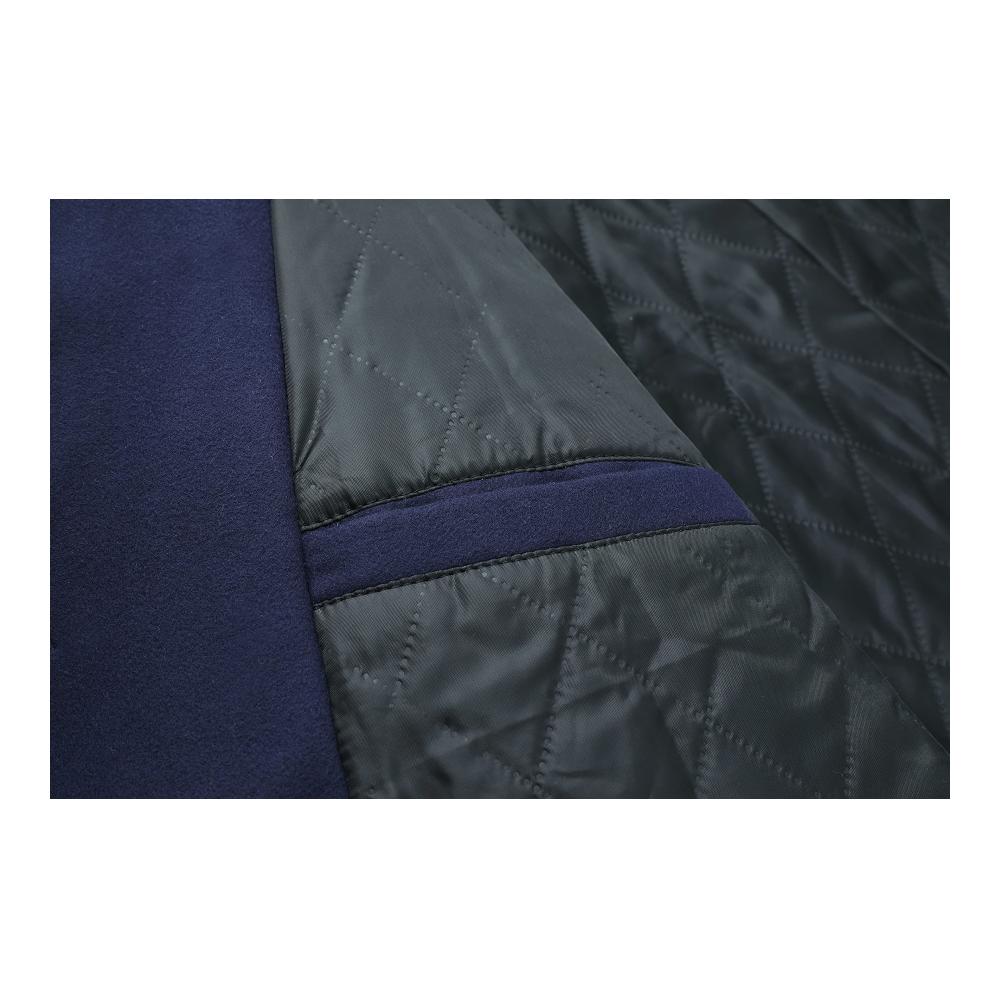 Herren Peacoat aus Wollmischung mit klassischem Zweireih-Design und abnehmbarem Latz