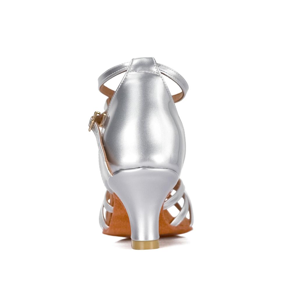 Tanzschuhe VASHCAME - Damen Hoher Absatz Standard/Latein Silber Knoten-Design 5cm Absatzhöhe - Größe 36 Elegante Tanzschuhe für lateinamerikanische und Standardtänze