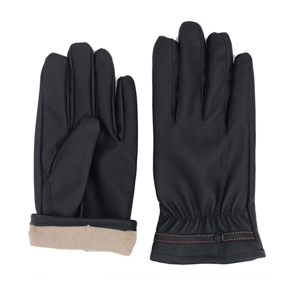 Damen Winterhandschuhe für Outdoor-Sportarten und Motorradfahren - 1 Paar PU Thermo Komforthandschuhe