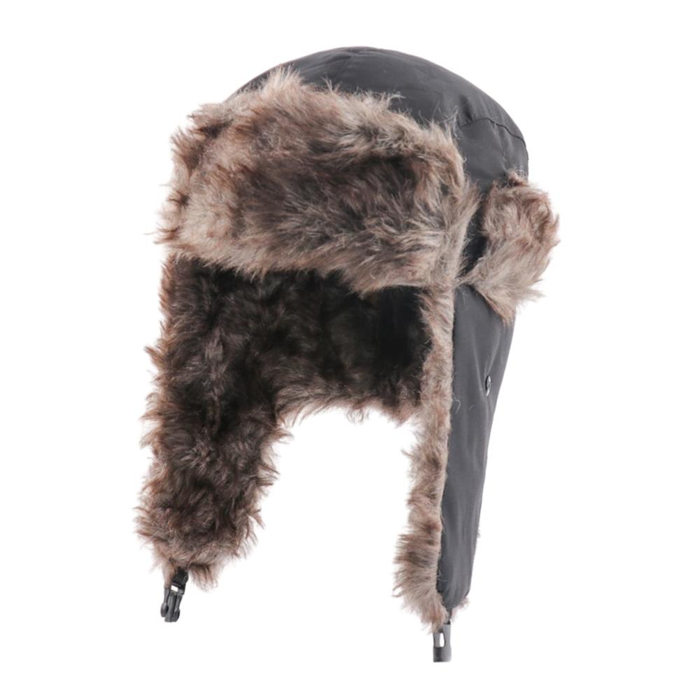 Wintermütze Unisex - Snow Winddicht mit Ohrenklappen Kunstfell & Trapper Hat für Skifahren - Fliegermützen halten warm