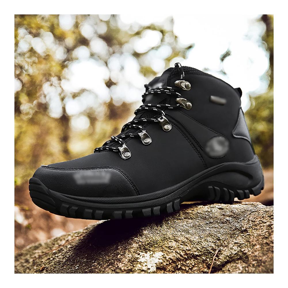 Outdoor Kletterschuhe Herren - Leichte rutschfeste Wanderschuhe für abenteuerliche Outdoor-Sportaktivitäten - Wasserdichte Herren Wanderschuhe mit Knöchelstütze - Schwarz Größe 46 EU