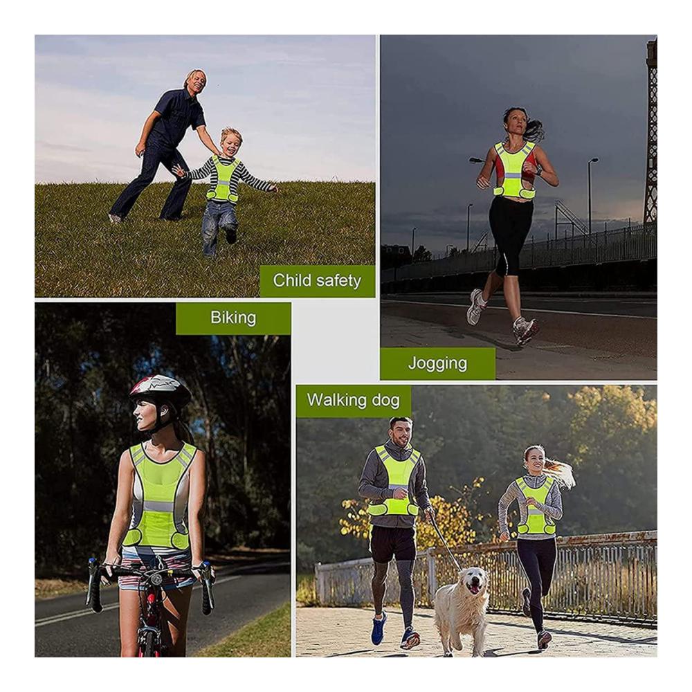 Tanktop Warnschutz Fahrradweste mit Verstellbarem Verschluss und 4 Jogging - Hochleistungs-Sicherheitsweste für optimale Sichtbarkeit