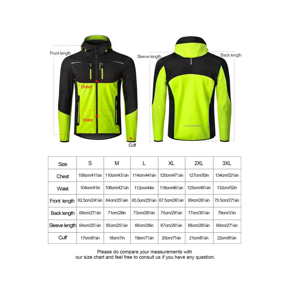 Herren Softshell Fahrradjacke - Wasserdichte Übergangs- und Winterjacke Atmungsaktiv und Warm - Perfekt für Radfahren Laufen und Outdoor-Aktivitäten
