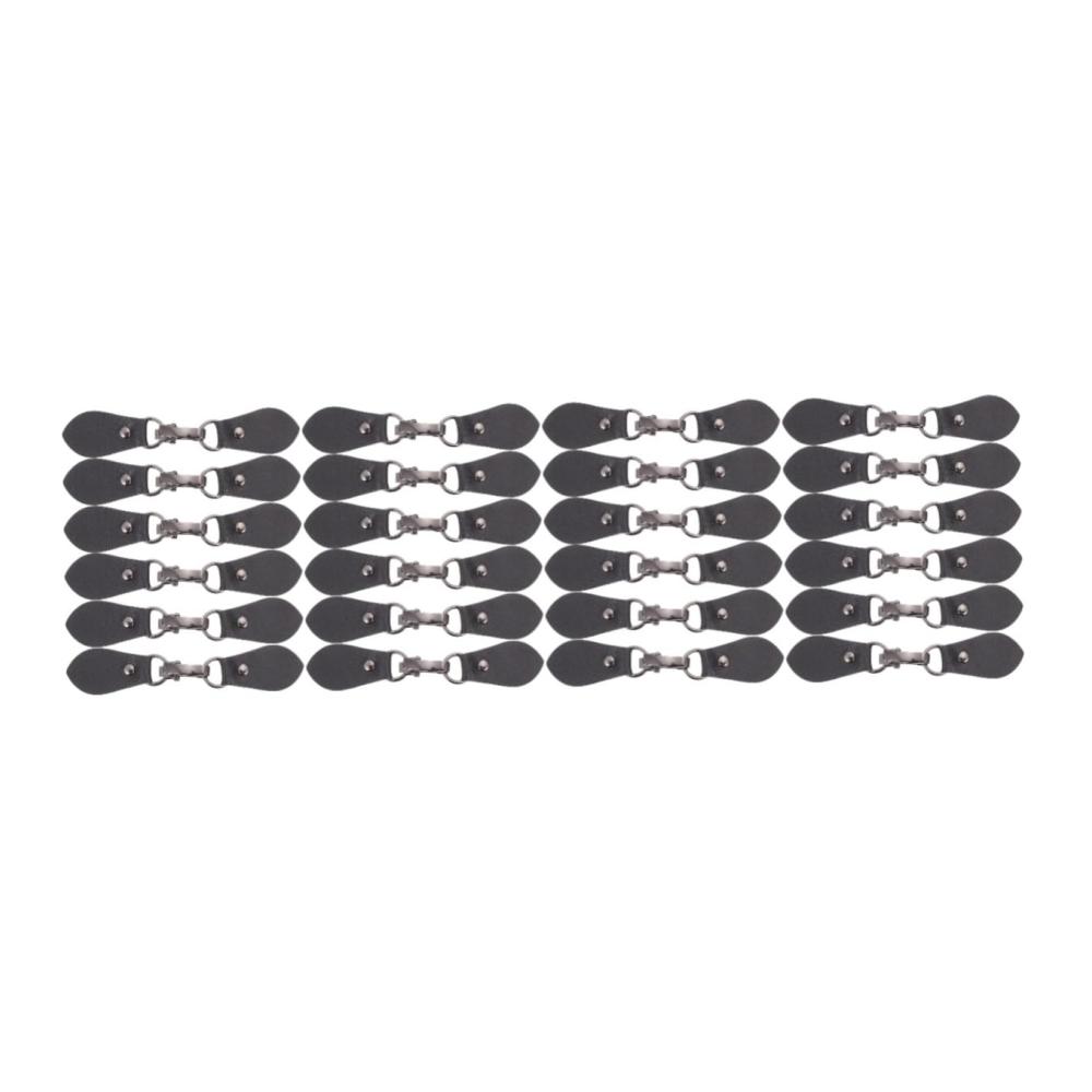 Broschen & Anstecknadeln Set 24 Paare Schnalle für Bekleidungszubehör Pulloververschlüsse Strickjackenhalter-Clip Cardigan-Verschluss – Hochwertige Western-Accessoires aus Leder und Metallknopf für Frauen ideal für Schals und modische Cardigans