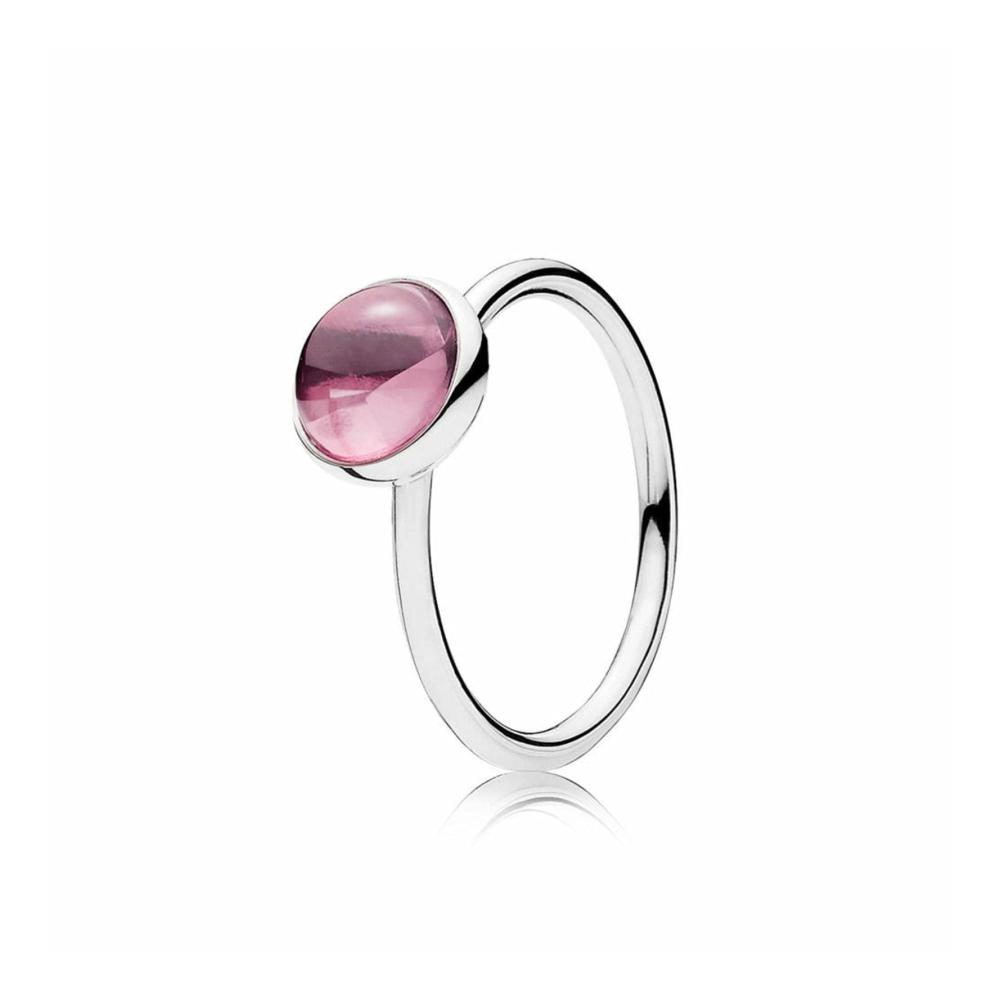 925 Sterling Silber Ring Eleganter Poetischer Tröpfchenring mit Kristall in Blau Pink & Klar - Perfektes Geburtstagsgeschenk für Frauen Modeschmuck