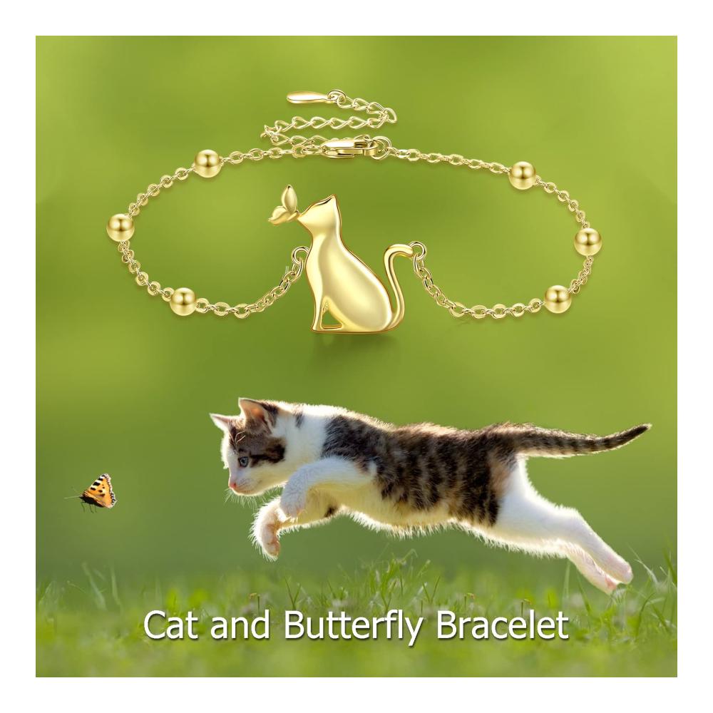 925 Sterling Silber Damen Armband mit Kolibri Elefant Katze und Schildkröten - Tierisches Schmuckstück als Geschenk für Mädchen