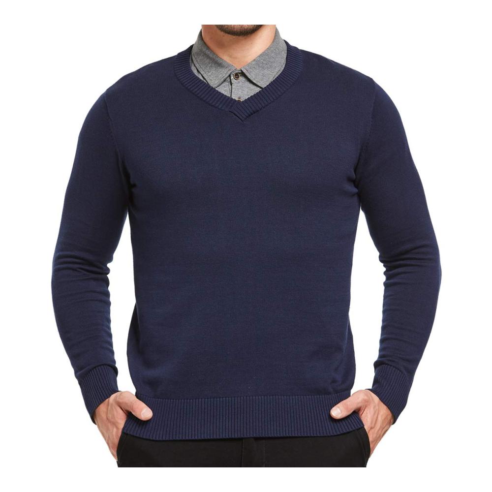 Herren Baumwollstrickpullover mit V-Ausschnitt – Stilvolle Pullover und Strickjacken für Männer