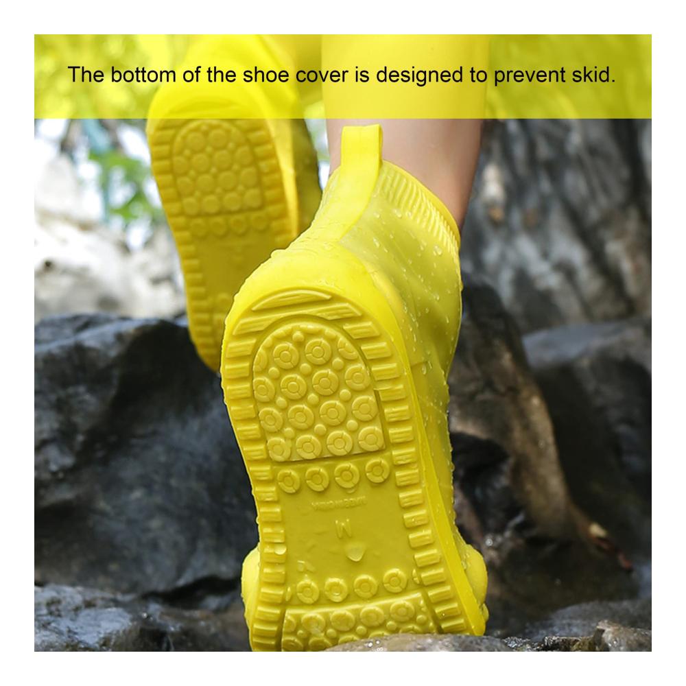 Kinder Silikon Schuhüberzieher - Wasserdichte Überschuhe für Outdoor-Sport und Fahrrad Galoschen Hezhou für trockene Füße