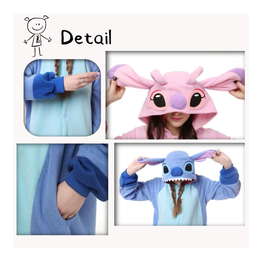 Einteiler Erwachsene Onesie Kostüm - Unisex Party Pyjamas für Frauen Cosplay Nachtwäsche & Geschenke Weihnachtskostüm mit bequemer Passform