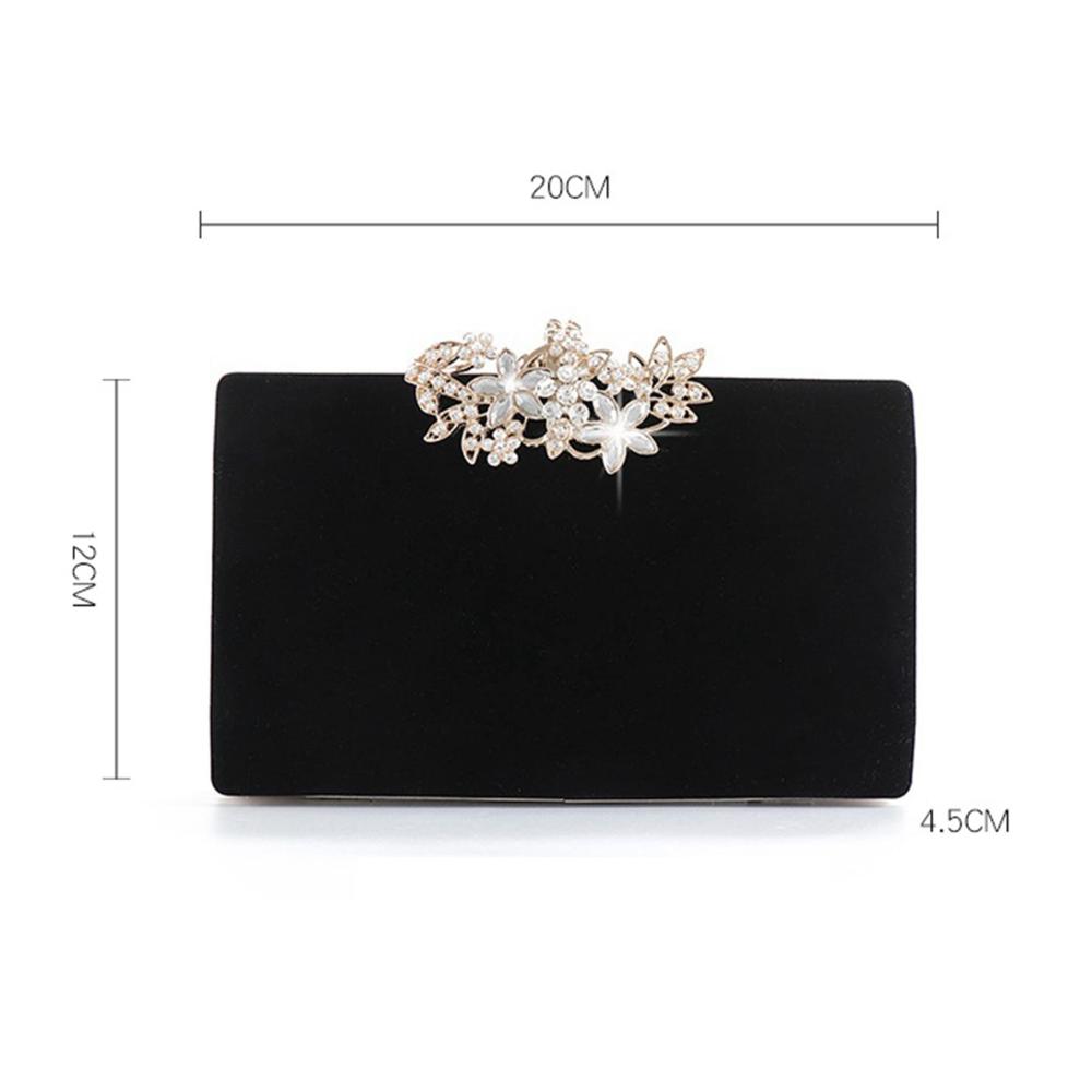 Exklusive Strass-Abendkupplung mit Goldkette – Damen Handtasche aus Wildleder