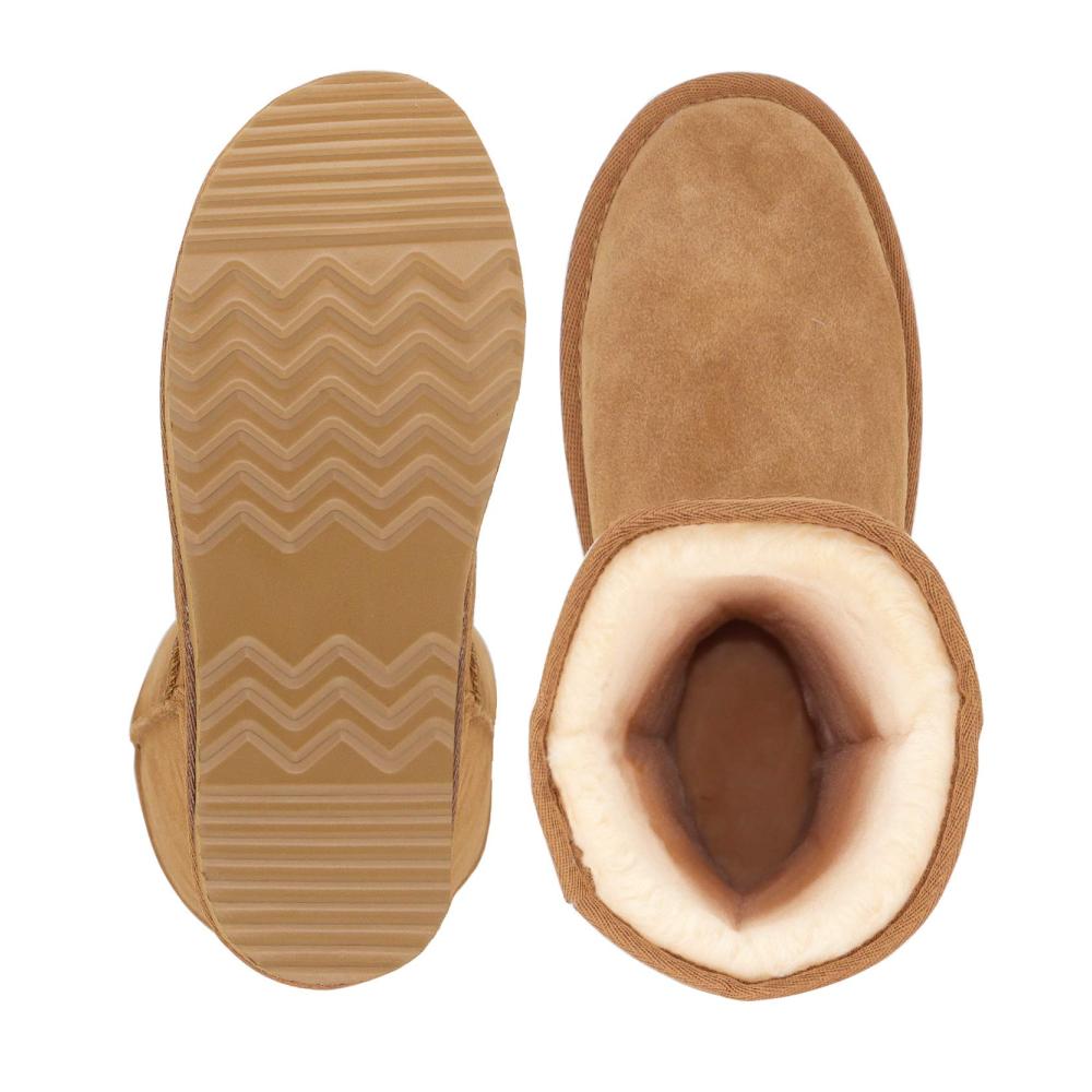 Winterstiefel Damen Wasserdichte Schneeschuhe aus Leder mit Pelzfutter - Klassisch und Stilvoll