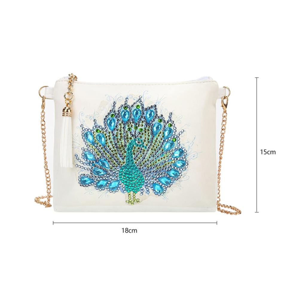 5D Diamond Painting Clutches Kristall Umhängetasche mit Kette DIY Handwerk Geschenk Geldbeutel mit Quaste - Perfekte Clutch Kosmetiktasche für Erwachsene und Kinder
