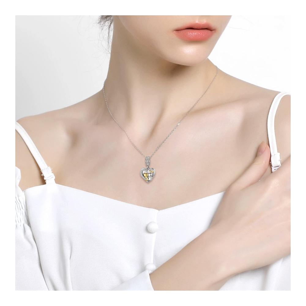 Bead Charms Jane Aigle Katze Paar Perlen Charm aus S925 Sterling Silber – Damen Halskette und Armband Anhänger Zubehör