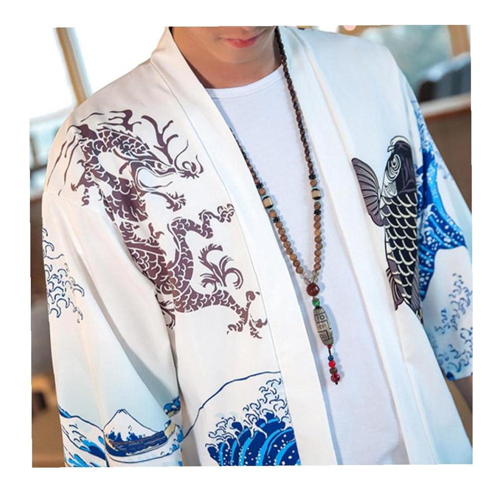 Bademantel SunShield Samurai Kimono - Japanisches Anime Strand Shirt - 2021 Sommer Cardigan für Männer und Frauen
