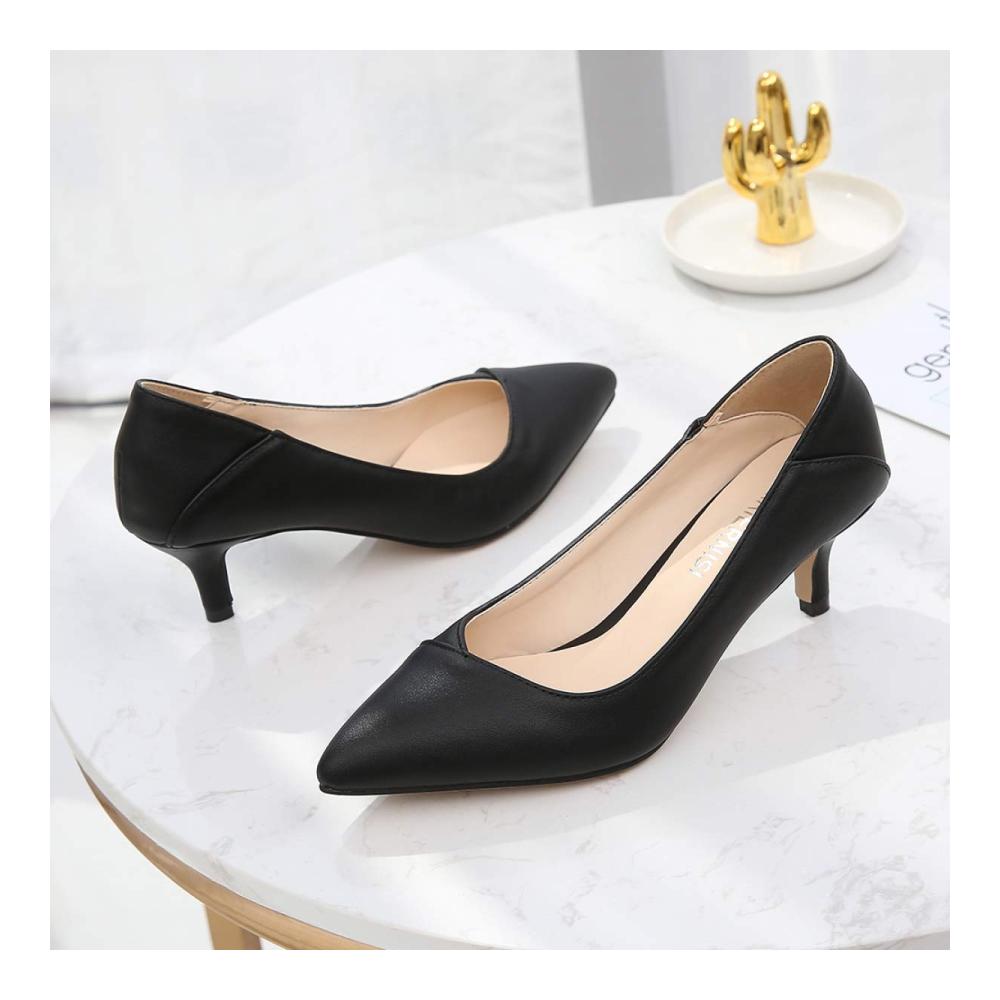 Damen Pumps Elegante Lederplattform mit Stiletto-Absatz Büro- und Freizeitschuhe in Übergröße 35-46