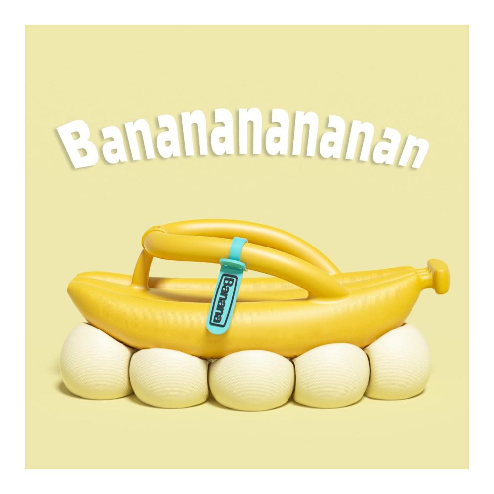 Banana Fun Lenugeo Zehentrenner - Lustige Flip Flops für Damen und Herren Badeschuhe mit besonderem Design Cozislides Banana Slippers in Größen 36-45 EU
