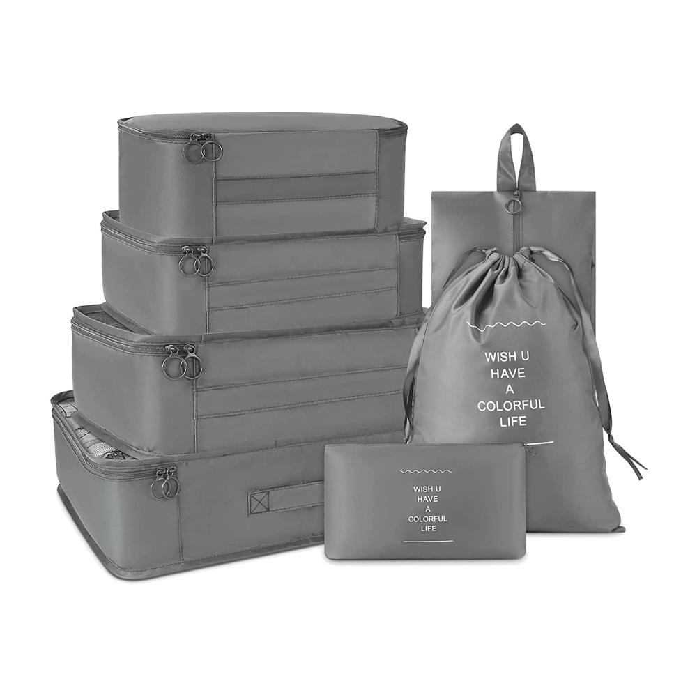Kofferorganizer 7-Teiliges Set für Effizientes Packen Multifunktionale Kleidertaschen für Urlaub und Reisen