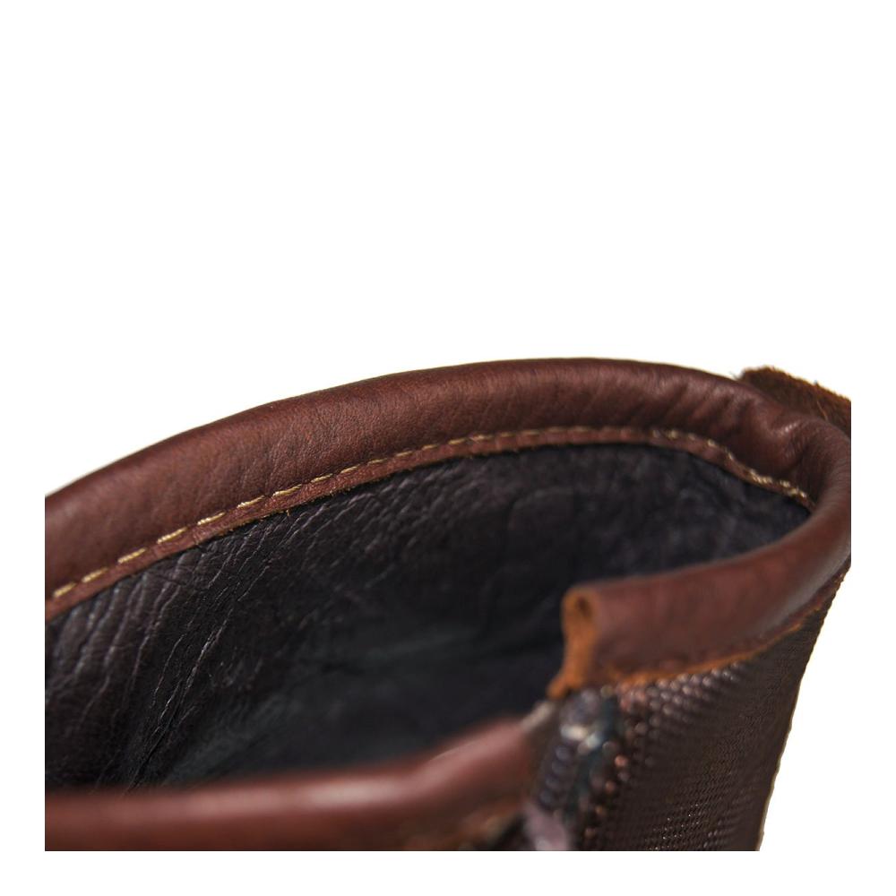 Herren Leder Chukkastiefel Robuste Biker Boots mit Reißverschluss und Schnürung (Modell OS-5008-1-N-DE