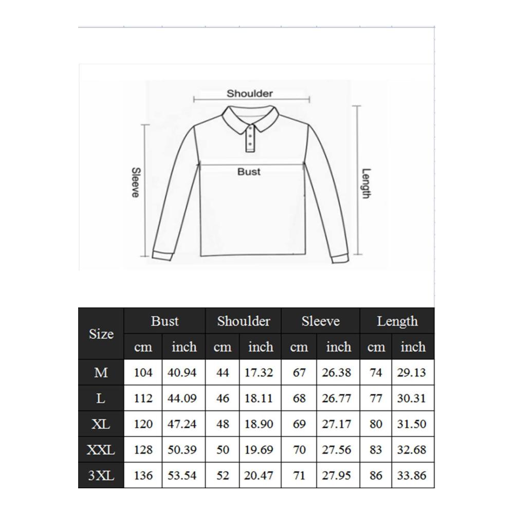 Langarm Herren Poloshirt aus Baumwolle Casual Denim Style für Golf & Tennis