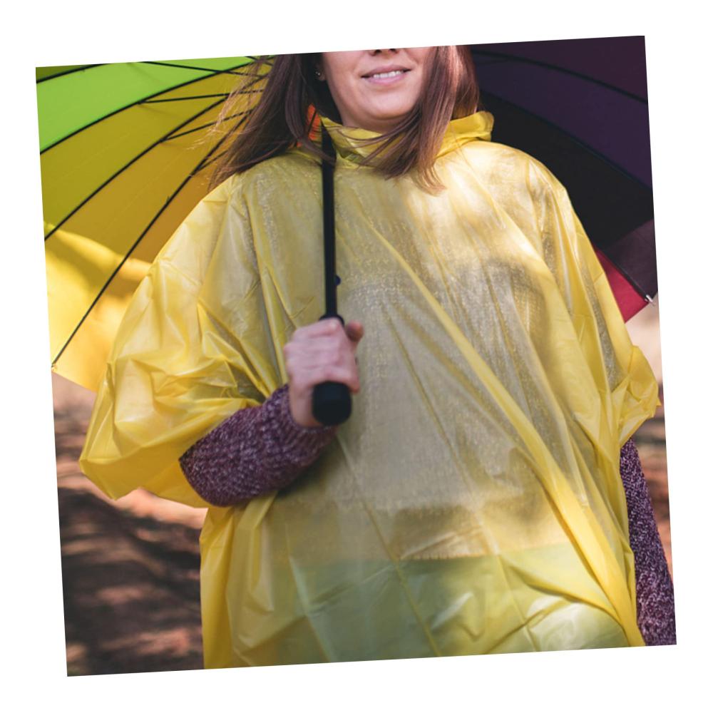20 Stück Transparente Einweg-Regenponchos für Kinder & Erwachsene | Kapuzen Regenanzüge aus Kunststoff | Praktische Regenjacken & -mäntel