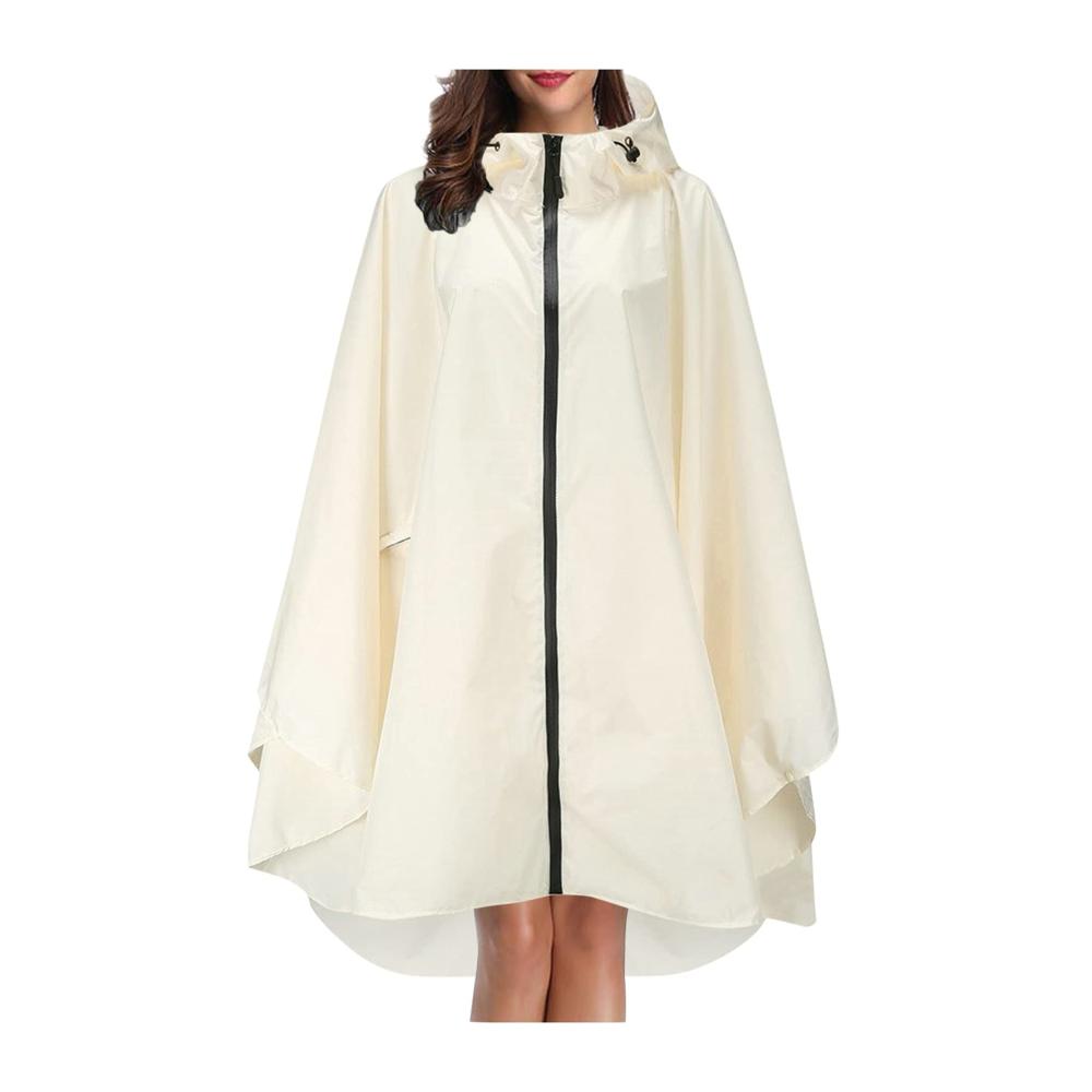Damen Regenjacke Wasserdicht Atmungsaktiv Oversize Locker Casual mit Kapuze - Regenmäntel für optimalen Schutz