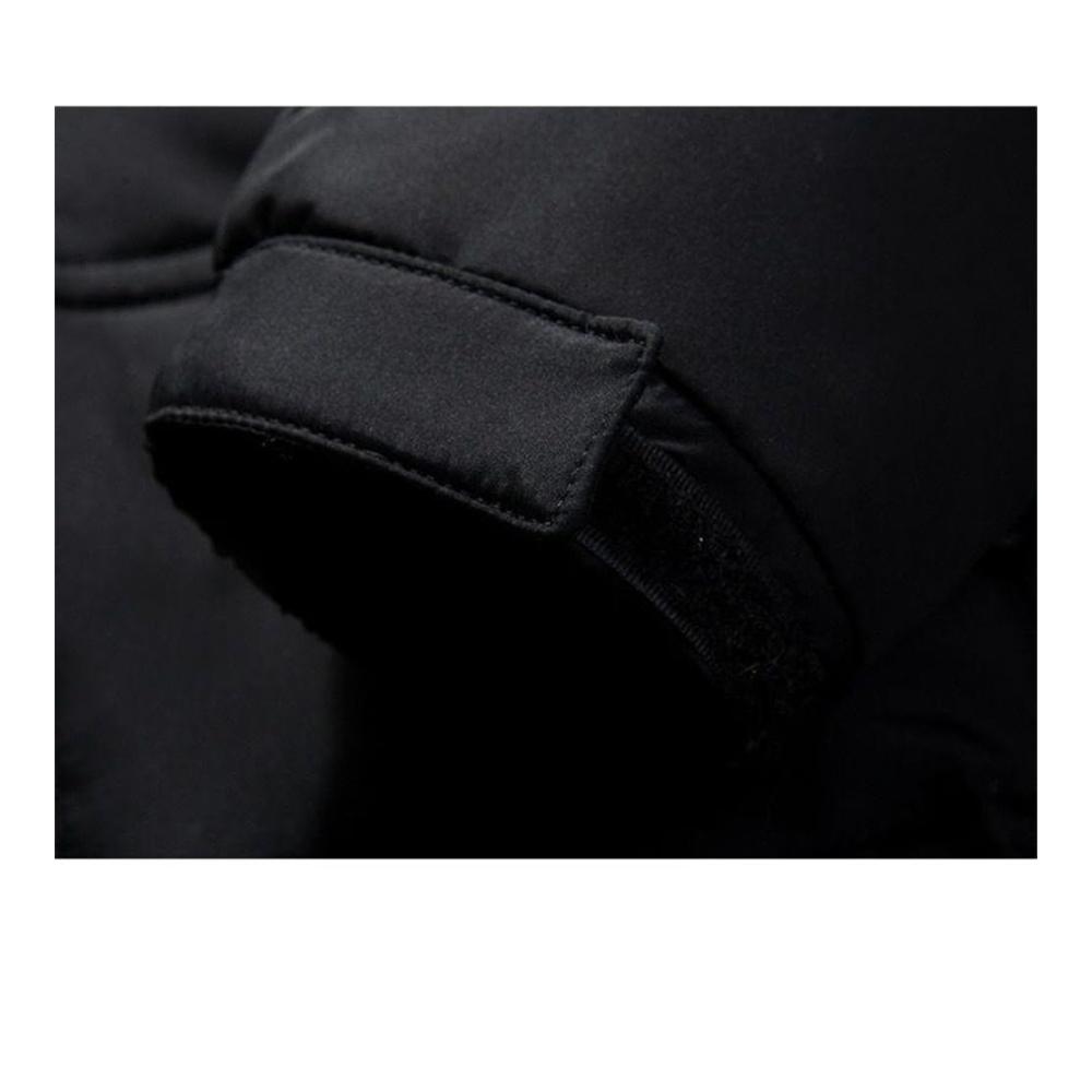 Winterjacke Herren - Warme Outdoor Arbeitsjacke Slim Fit Skijacke mit Kapuze Winddicht & Kältefest