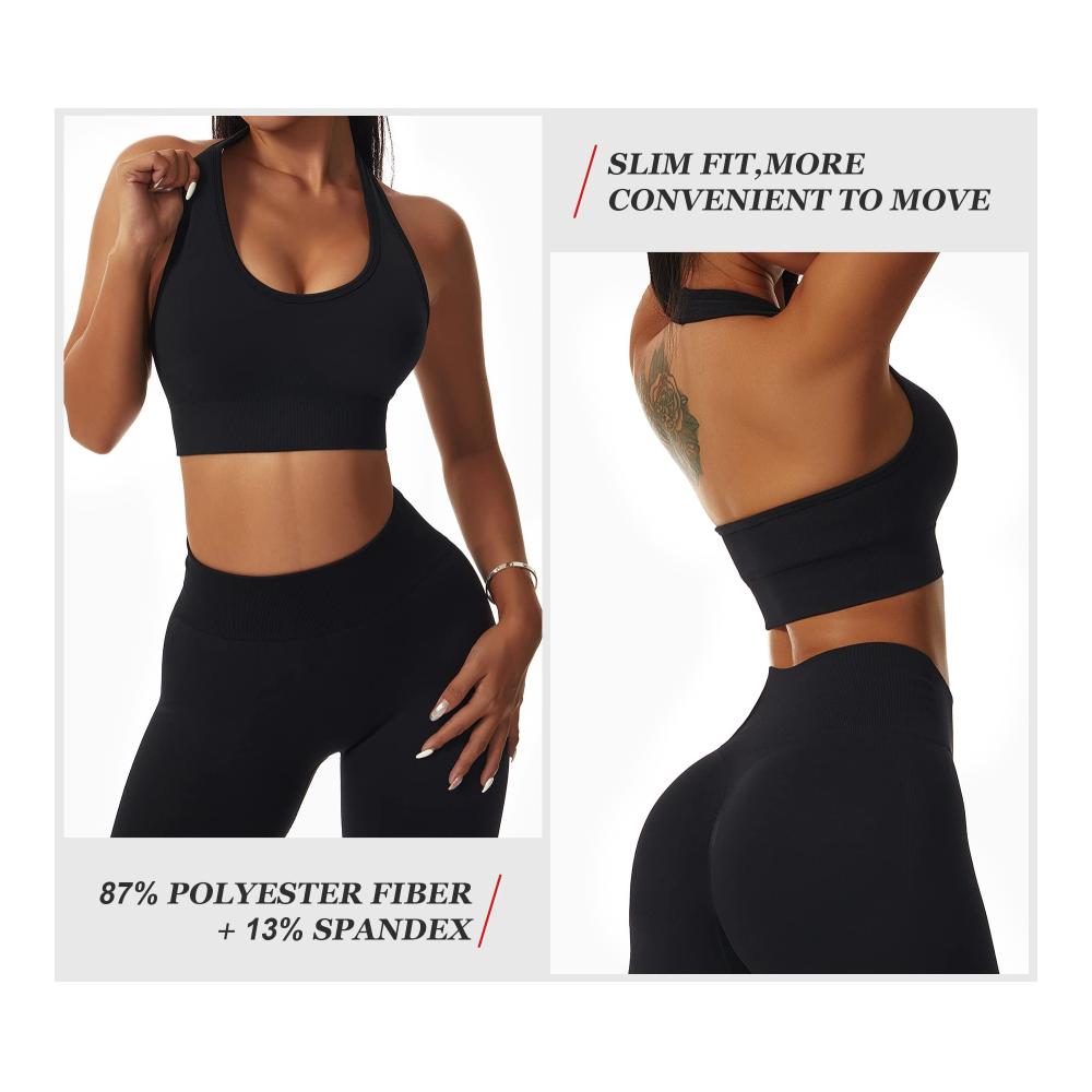 Sport-BH Damen Gepolstert Bügellos Starker Halt für Große Brüste - Fitness Bustier mit Optimaler Unterstützung