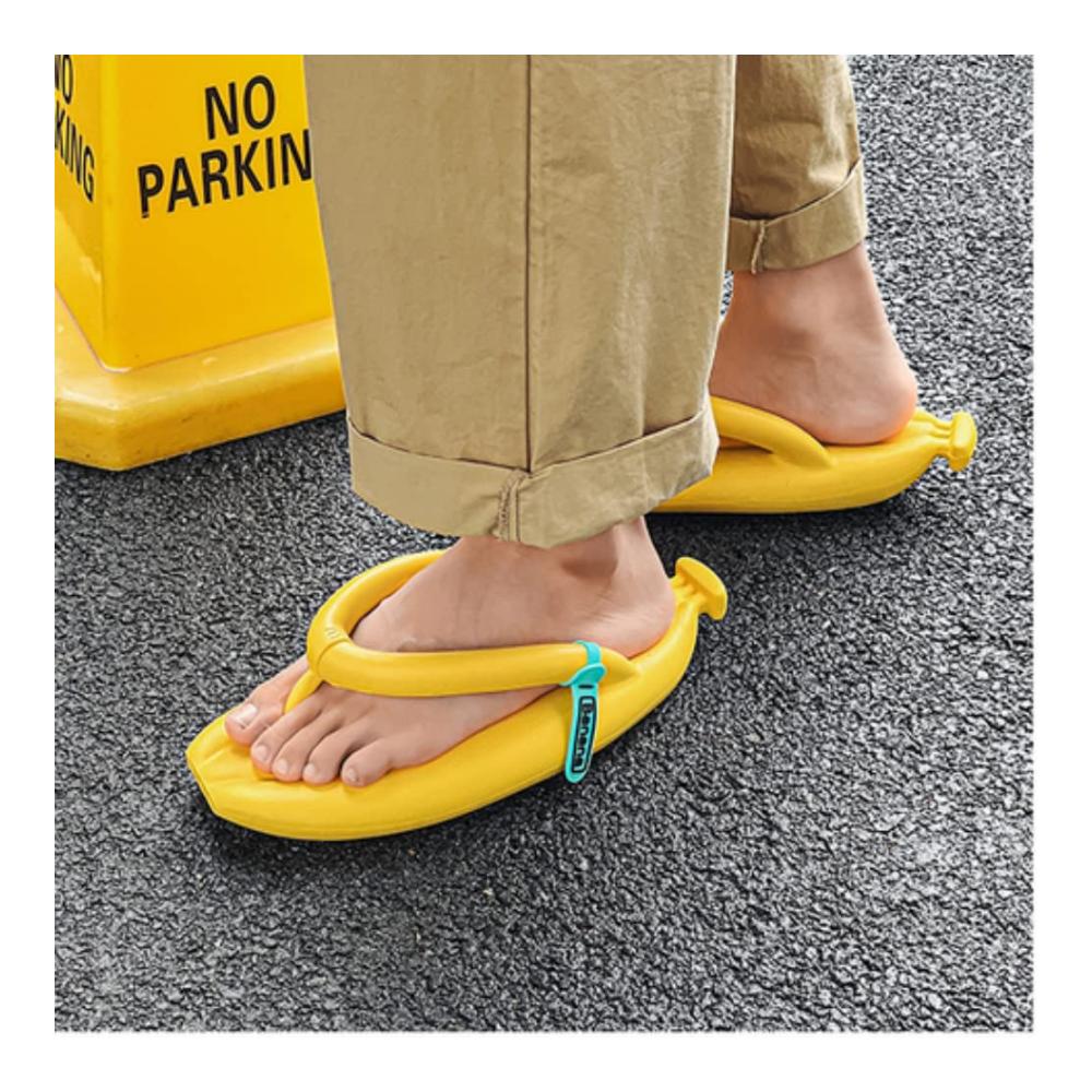 Banana Fun Lenugeo Zehentrenner - Lustige Flip Flops für Damen und Herren Badeschuhe mit besonderem Design Cozislides Banana Slippers in Größen 36-45 EU