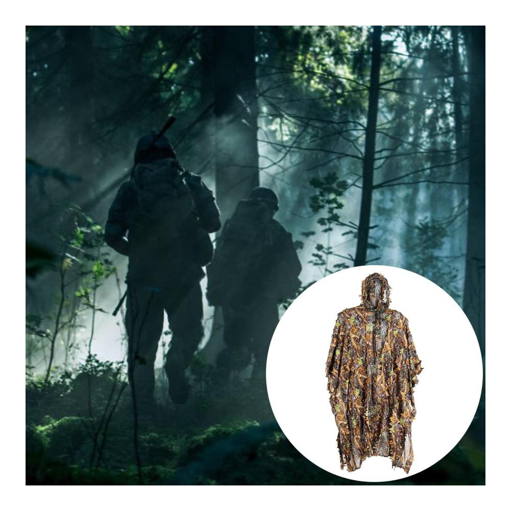 Jacken Woodland Poncho - Der perfekte Tarnumhang für Outdoor-Aktivitäten wie Vogelbeobachtung Fotografie und Training