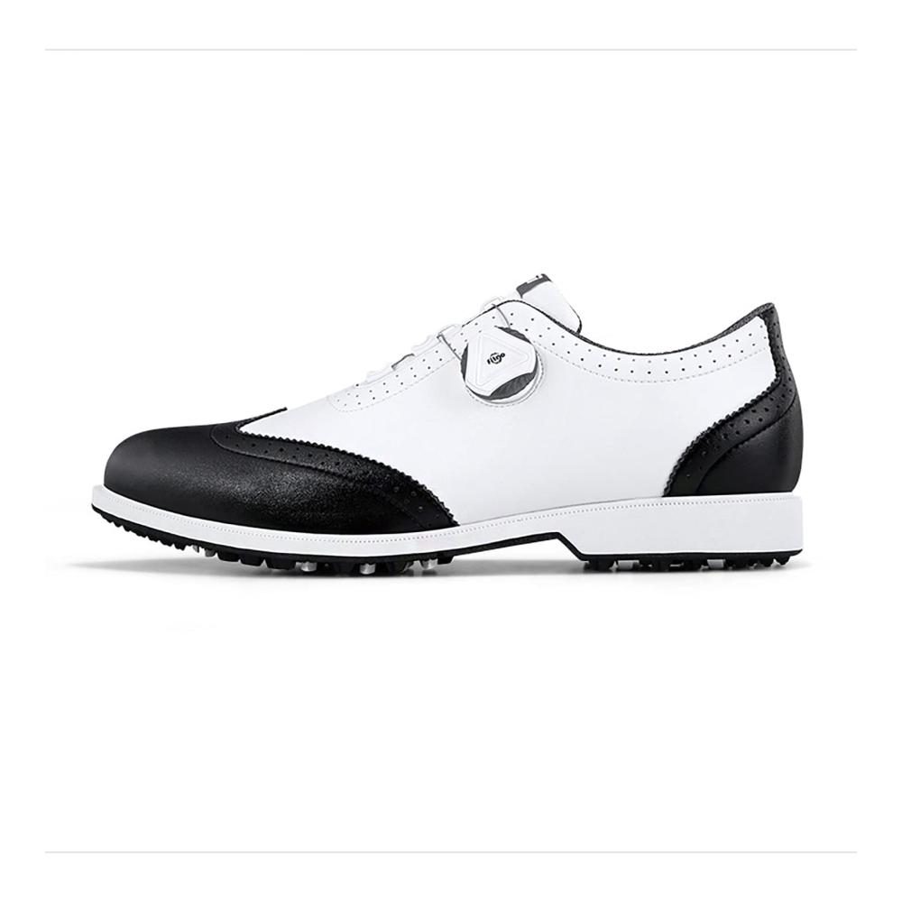 Herren Golfschuhe Wasserdicht Rutschfest & Stilvoll - Schwarze Spikeless Golf Sneakers mit Lace System Perfekt für Business & Outdoor Training (Größe 7 US
