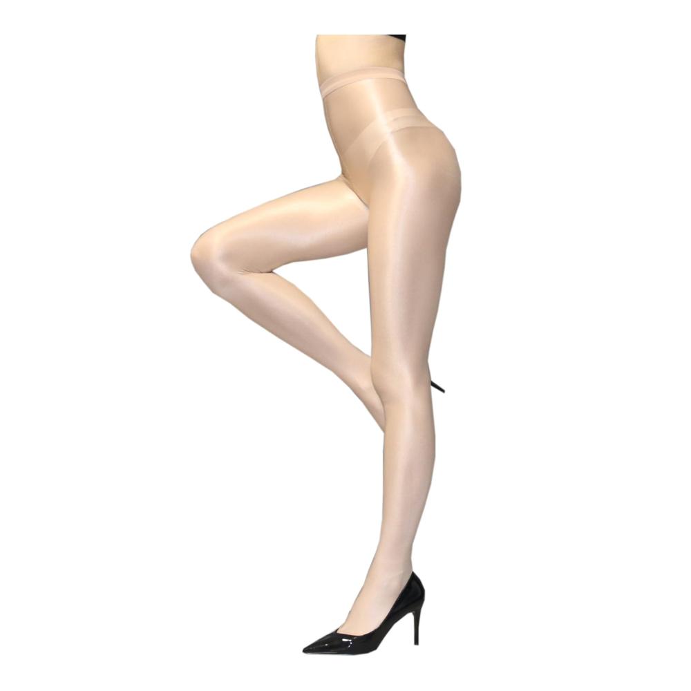 Glänzende Tanzstrumpfhose für Damen - Hohe Taille 70D Öl-Socken Seidenstrümpfe