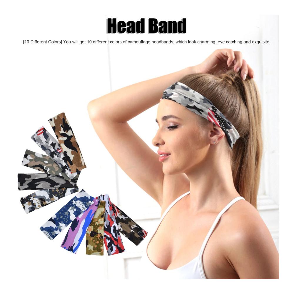 Sport-Stirnbänder mit elastischem Design für bequemes Laufen – Camouflage Jogging-Stirnband für Fitness und Laufsport