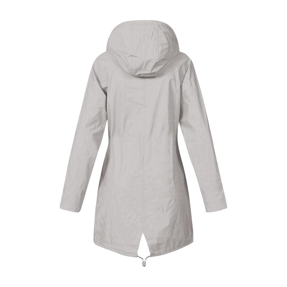 Wasserdichte Damen Regenjacke mit Kapuze und Teddyfutter - Atmungsaktiv Lang Warm Winddicht - Ideal für Outdoor-Aktivitäten Wandern im Winter