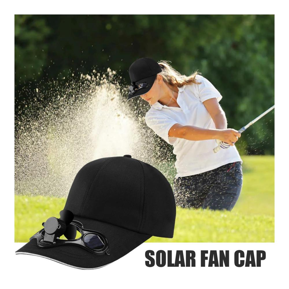 Solarbetriebene Baseball Cap mit Lüfter | Kühlen Sie Ihr Gesicht ohne Batterien - Perfekt für Sommeraktivitäten