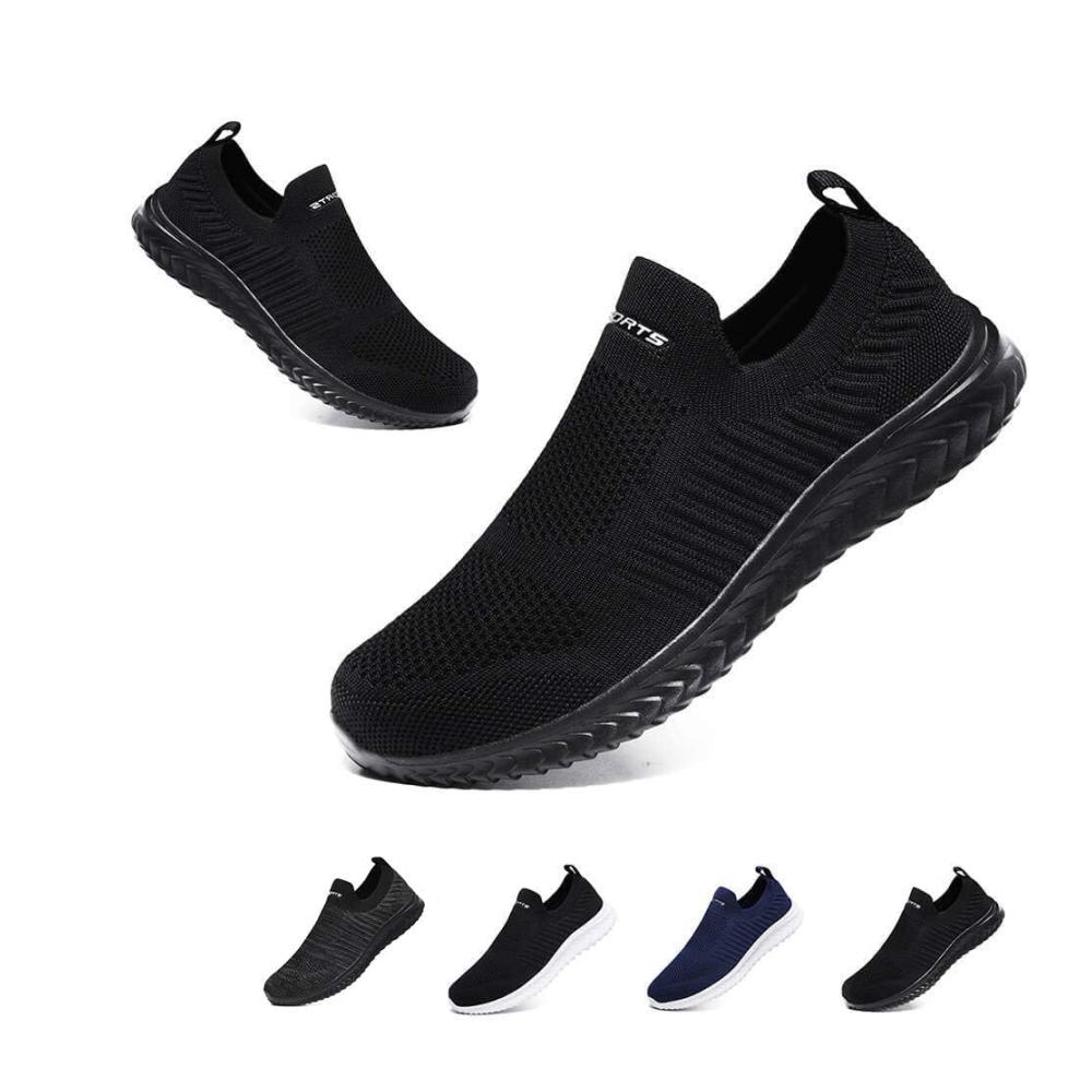 Memory Foam Walkingschuhe Bequeme Slip-On Sneakers für Herren und Damen - Outdoor Sportschuhe Atmungsaktiv Leicht und Ideal für Fitness Sporthalle und Freizeit