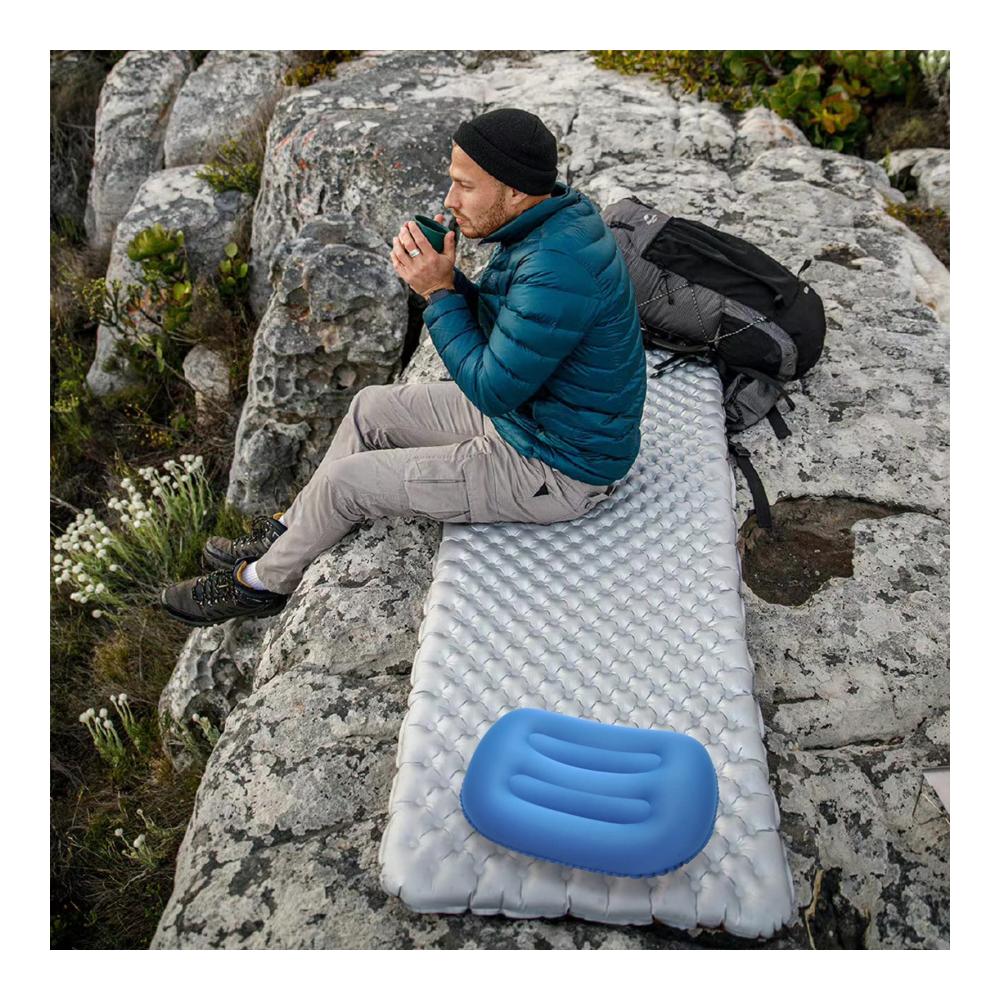 Aufblasbares Campingkissen - Leichtes TPU Reisekissen für Outdoor Wandern Strand Auto - 2er Set Ideal für Büro & Unterwegs