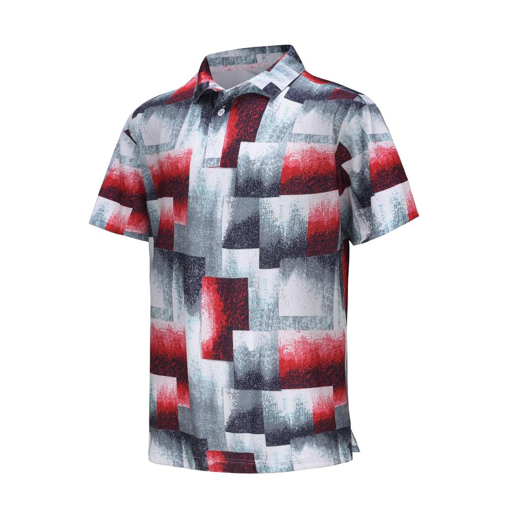 Herren Poloshirts Atmungsaktive Outdoor-Sport T-Shirts mit Schnelltrocknung für Golf - Leichte bedruckte Kurzarm Hemden für den Sommer