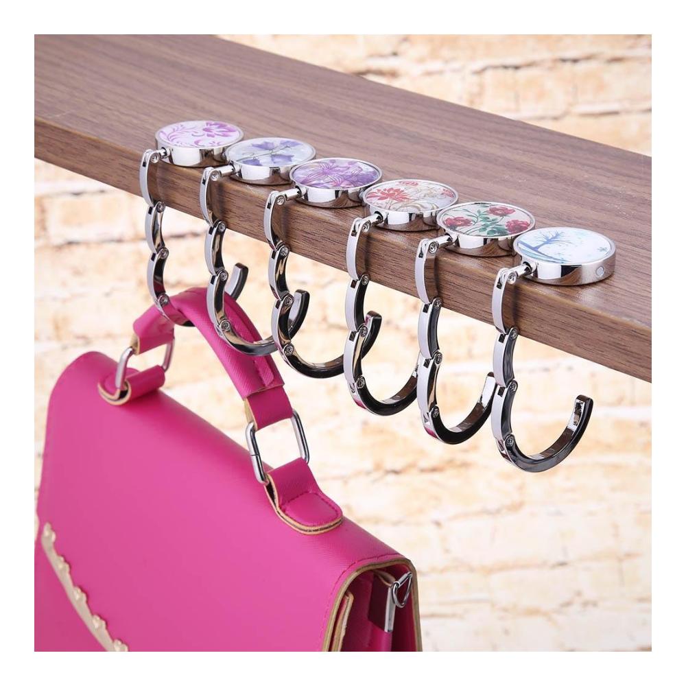Faltbarer Handtaschenhalter BLOOOK - 5er Set Blumenbaum Handtaschenhaken für Tische tragbarer Aufhänger für Frauen und Mädchen ideales Muttertagsgeschenk