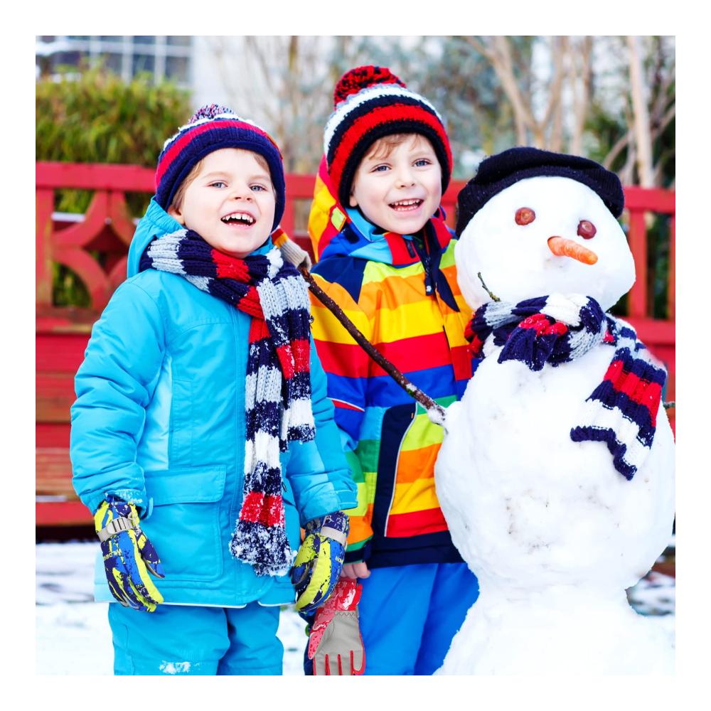 Fengzio Skihandschuhe – Wasserdichte Winterhandschuhe für Kinder Herren und Damen Winddicht Warm ideal für Snowboard Outdoor-Sport Fahrrad - Sporthandschuhe